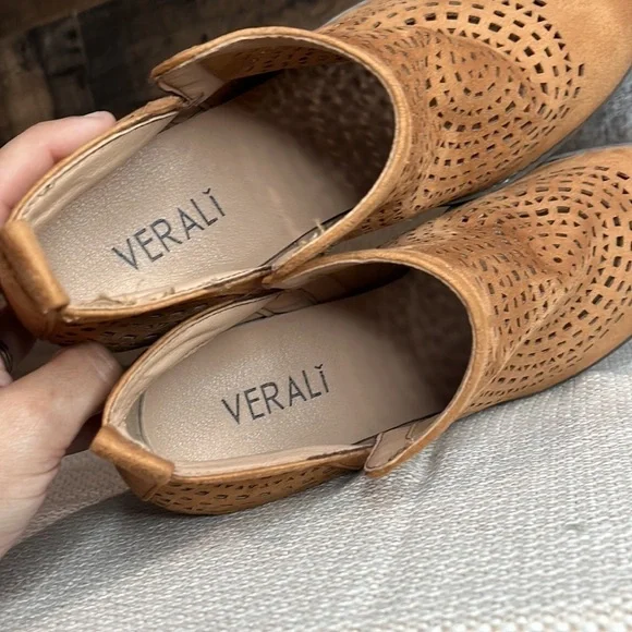 Verali Felix Ankle Caramel Laser Cut Ankle Boot Size 8 (EU 39) - Picture 5 of 7
